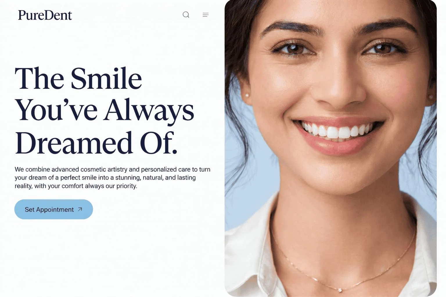 Dental clinic website design by med.ContagiAd