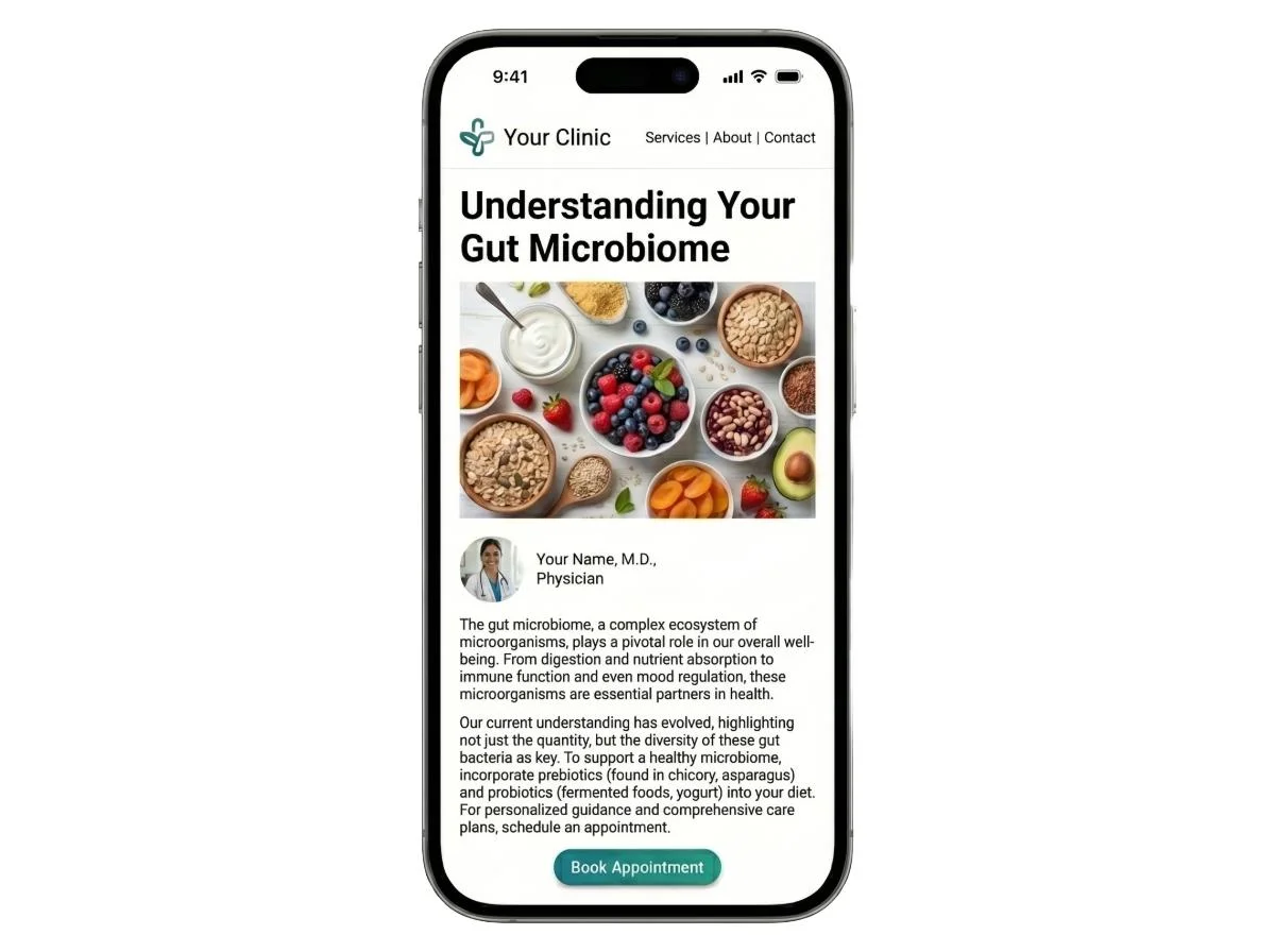 Content marketing article mockup