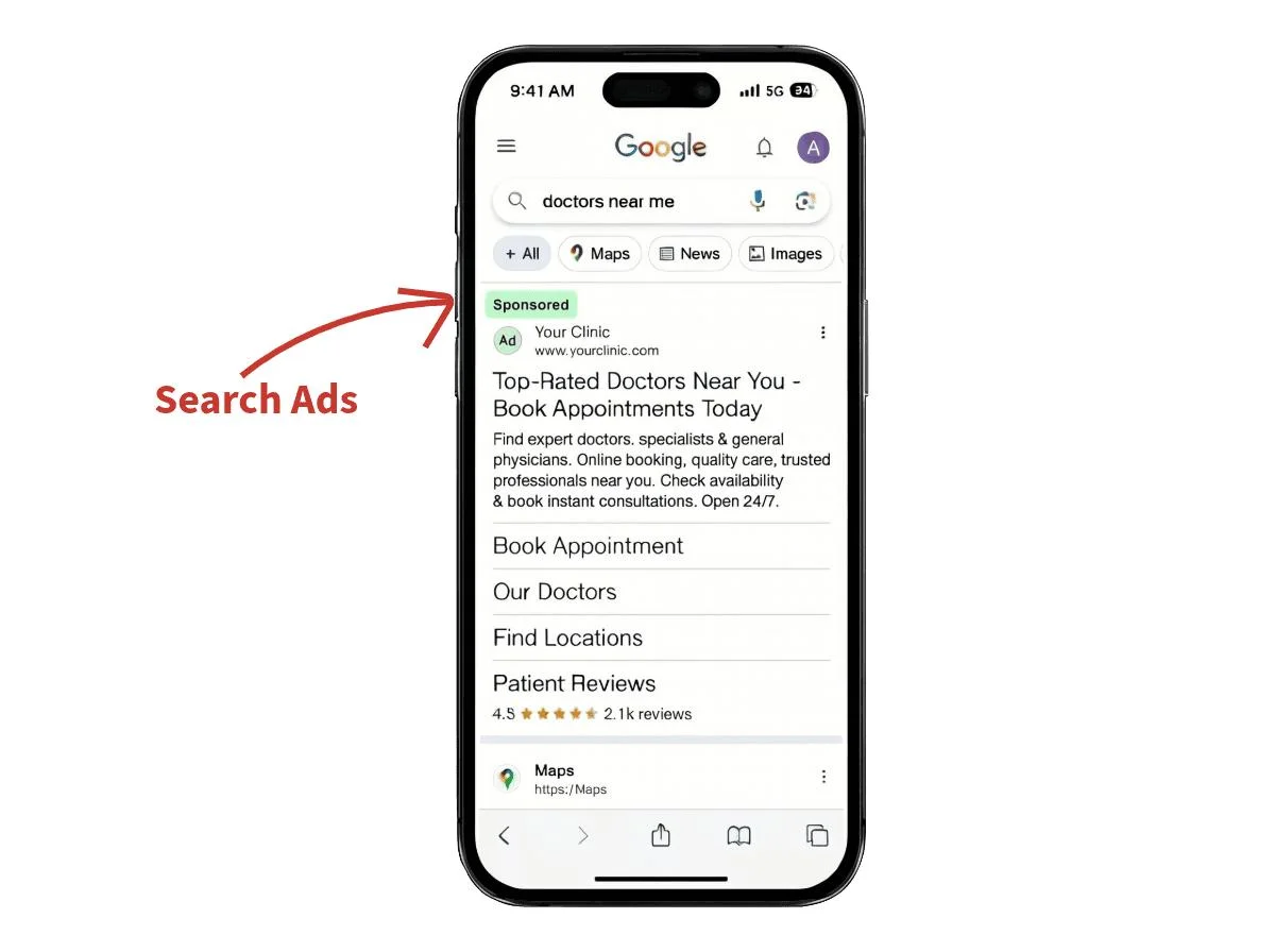 Google Search Ads mockup